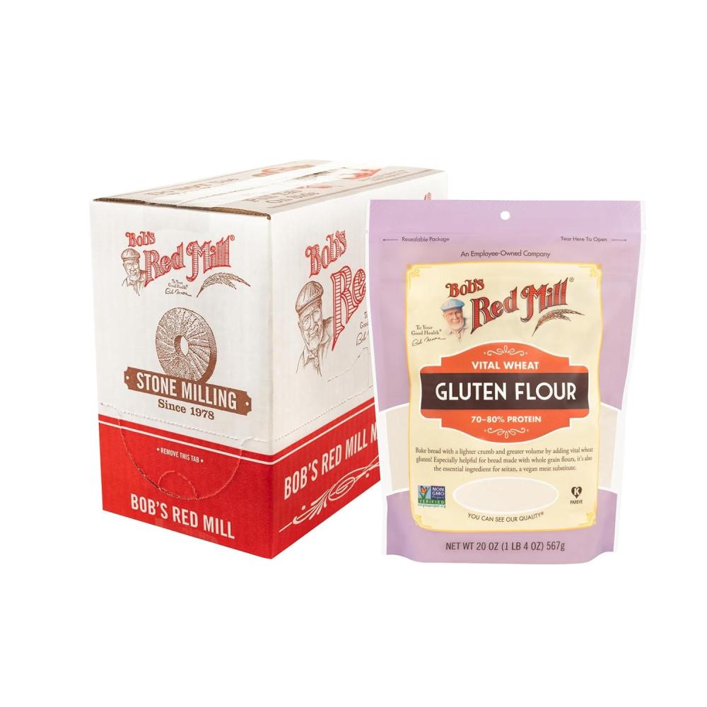 imageBobs Red Mill Vital Wheat Gluten Flour 20oz Pack of 4 Vegan Keto Friendly Kosher20 Ounce Pack of 1