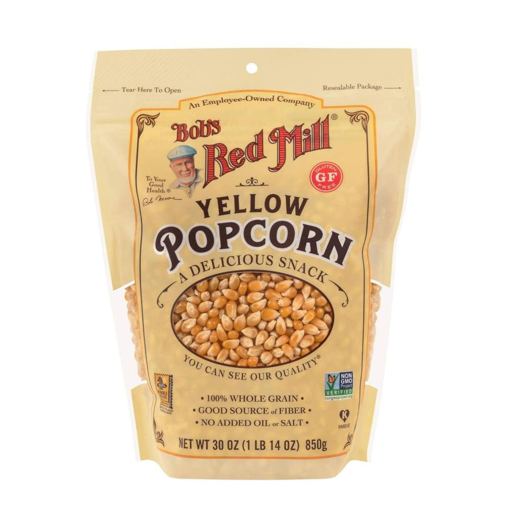 imageBobs Red Mill Yellow Popcorn 30oz Pack of 1 Non GMO Whole Grain Vegan Kosher