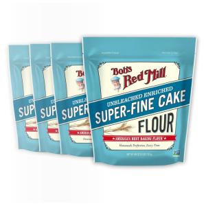 Bob’s Red Mill Cake Flour – 3 lb Bag, Finely Milled, Lower Protein, Non-GMO, Kosher(48 Ounce (Pack of 4))