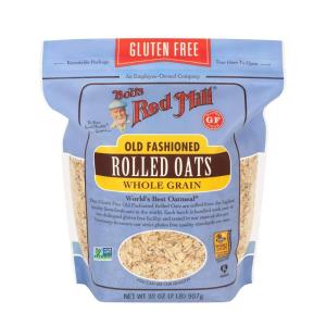 Bob’s Red Mill Gluten Free Old Fashioned Rolled Oats, 32oz (Pack of 4) – Non GMO, Whole Grain, Vegan, Kosher(GF Old Fashioned)