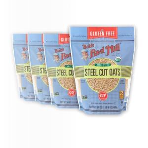Bob’s Red Mill Gluten Free Organic Steel Cut Oats, 24oz (Pack of 4) – Non GMO, Whole Grain, Vegan, Kosher(24 Ounce (Pack of 4))