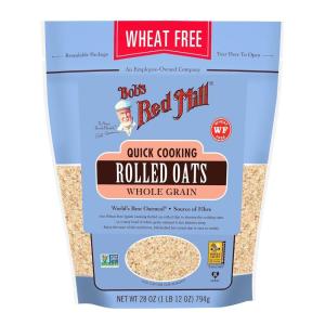 Bob’s Red Mill Gluten Free Quick Cooking Rolled Oats, 28oz (Pack of 4) – Non GMO, Whole Grain, Vegan, Kosher(GF Quick Rolled Oats)