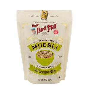 Bob’s Red Mill Gluten Free Tropical Muesli, 14oz (Pack of 4) – Gluten Free, Non GMO, Whole Grain, Kosher(14 Ounce (Pack of 1))
