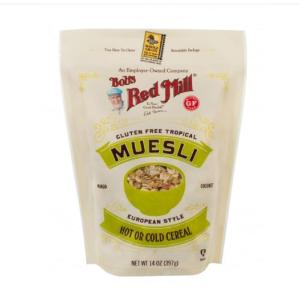Bob’s Red Mill Gluten Free Tropical Muesli, 14oz (Pack of 4) – Gluten Free, Non GMO, Whole Grain, Kosher(14 Ounce (Pack of 2))