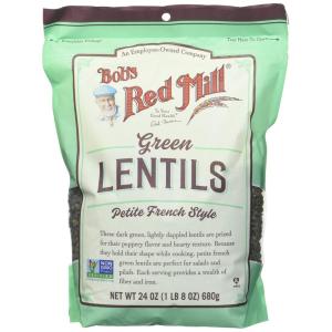 Bob’s Red Mill Green Lentils, 24oz (Pack of 4) – Non GMO, Vegan, Kosher
