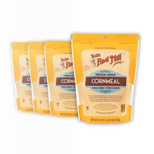 Bob’s Red Mill Medium Grind Cornmeal, 24oz (Pack of 4) – Whole Grain, Vegan, Kosher(96 Ounce (Pack of 1))