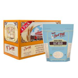 Bob’s Red Mill Oat Bran, 18oz (Pack of 4) – Non GMO, Vegan, Kosher(40 Ounce (Pack of 4))
