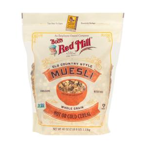 Bob’s Red Mill Old Country Style Muesli, 40oz (Pack of 4) – Non GMO, Whole Grain, Vegan, Kosher(40 Ounce (Pack of 1))