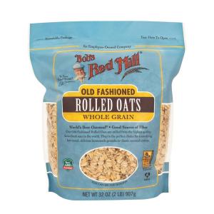 Bob’s Red Mill Old Fashioned Regular Rolled Oats, 32oz (Pack of 4) – Non GMO, Whole Grain, Vegan, Kosher(32 Ounce (Pack of 1))