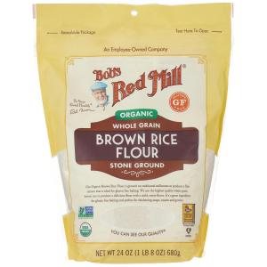 Bob’s Red Mill Organic Brown Rice Flour, 24oz (Pack of 4) – Non GMO, Whole Grain, Vegan, Kosher(1.5 Pound (Pack of 1))