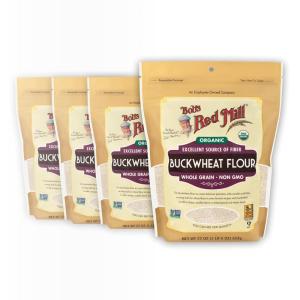 Bob’s Red Mill Organic Buckwheat Flour, 22oz (Pack of 4) – Non GMO, Whole Grain, Vegan, Kosher(22 Ounce (Pack of 4))