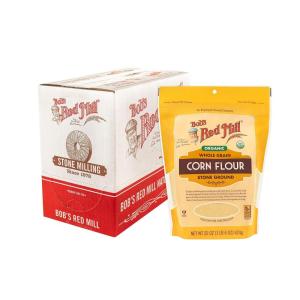 Bob’s Red Mill Organic Corn Flour, 22oz (Pack of 4) – Non GMO, Whole Grain, Vegan, Kosher(22 Ounce (Pack of 4))
