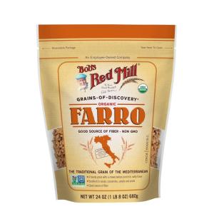 Bob’s Red Mill Organic Farro Grain, 24oz (Pack of 4) – Non GMO, Vegan, Kosher(1.5 Pound (Pack of 1))