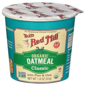 Bob’s Red Mill Organic Oat Cup, Classic, 1 cup (Pack of 12)- Non GMO, Whole Grain, Kosher(Classic)