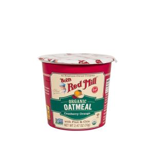 Bob’s Red Mill Organic Oat Cup, Classic, 1 cup (Pack of 12)- Non GMO, Whole Grain, Kosher(Cranberry Orange)