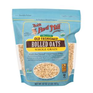 Bob’s Red Mill Organic Old Fashioned Rolled Oats, 32oz (Pack of 4) – Non GMO, Whole Grain, Vegan, Kosher(32 Ounce (Pack of 1))
