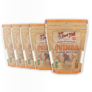 Bob’s Red Mill Organic White Quinoa, 13oz (Pack of 5) – Non GMO, Whole Grain, Vegan, Kosher(13 Ounce (Pack of 5))