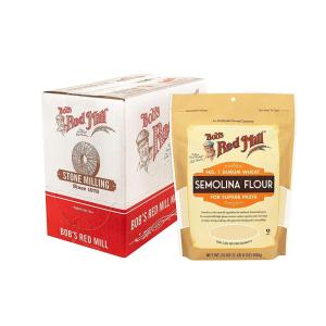 Bob’s Red Mill Semolina Pasta Flour, 24oz (Pack of 4) – Vegan, Kosher(24 Ounce (Pack of 1))
