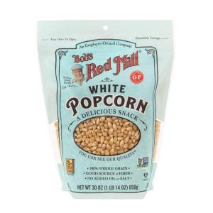 Bob’s Red Mill White Popcorn, 30oz (Pack of 4) – Non GMO, Whole Grain, Vegan, Kosher(Resealable)