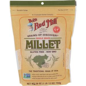 Bob’s Red Mill Whole Grain Millet, 28oz (Pack of 4) – Whole Grain, Vegan, Kosher(1.75 Pound (Pack of 1))