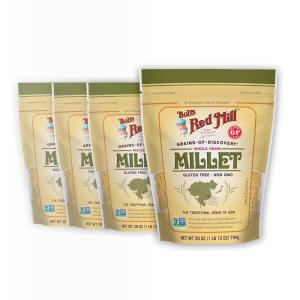 Bob’s Red Mill Whole Grain Millet, 28oz (Pack of 4) – Whole Grain, Vegan, Kosher(1.75 Pound (Pack of 4))