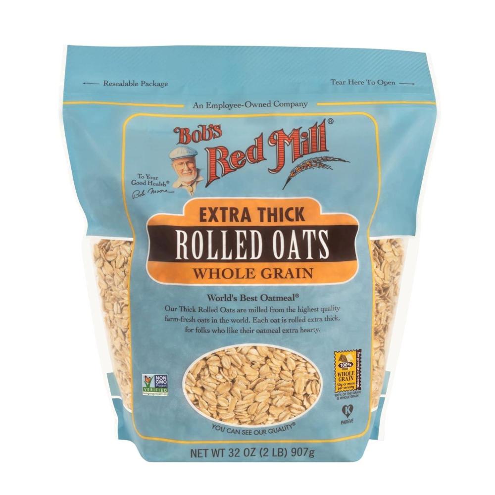 imageBobs Red Mill Extra Thick Rolled Oats 32oz Pack of 4  Non GMO Whole Grain Vegan Kosher32 Ounce Pack of 1