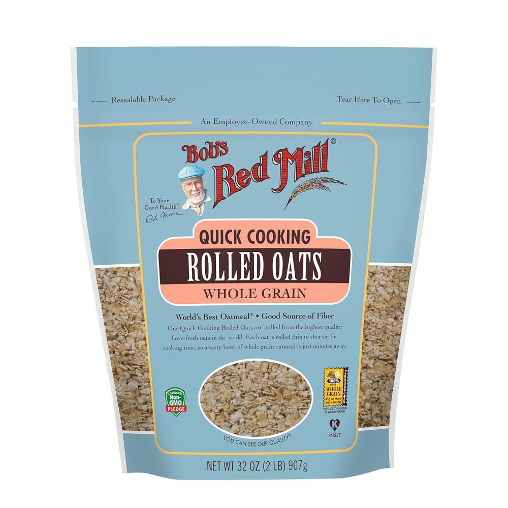 imageBobs Red Mill Quick Cooking Rolled Oats 32oz Pack of 4  Non GMO Whole Grain Vegan Kosher2 Pound Pack of 1