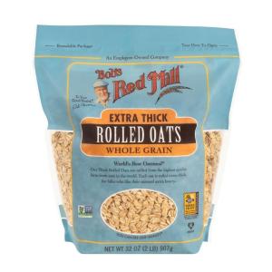 Bob’s Red Mill Extra Thick Rolled Oats, 32oz (Pack of 4) – Non GMO, Whole Grain, Vegan, Kosher(32 Ounce (Pack of 1))