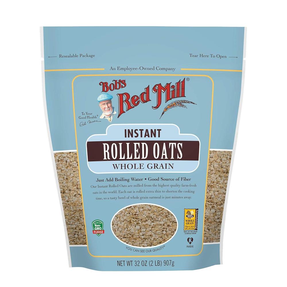 imageBobs Red Mill Instant Rolled Oats 16oz Pack of 4 Non GMO Whole Grain Vegan Kosher32 Ounce Pack of 1