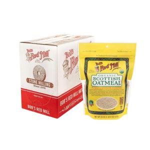Bob’s Red Mill Organic Scottish Oatmeal, 20oz (Pack of 4) – Non GMO, Whole Grain, Vegan, Kosher(20 Ounce (Pack of 4))