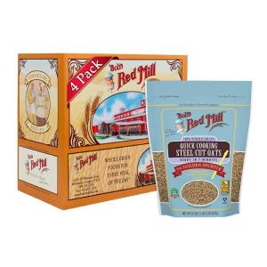 Bob’s Red Mill Quick Cooking Steel Cut Oats, 22oz (Pack of 4) – Non GMO, Whole Grain, Vegan, Kosher(22 Ounce (Pack of 1))