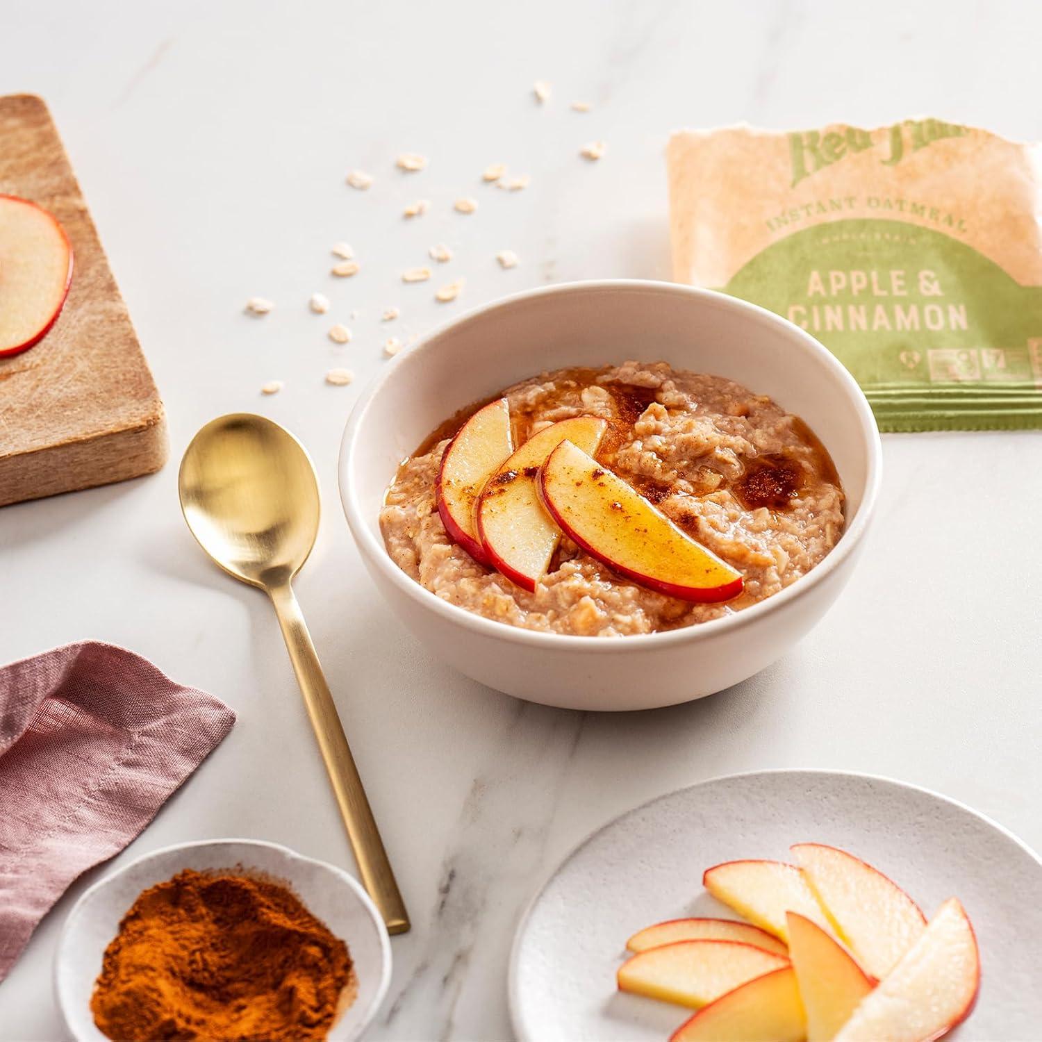 imageBobs Red Mill Instant Oatmeal Apple amp Cinnamon 24 Packets Total NonGMO Gluten Free Whole Grain