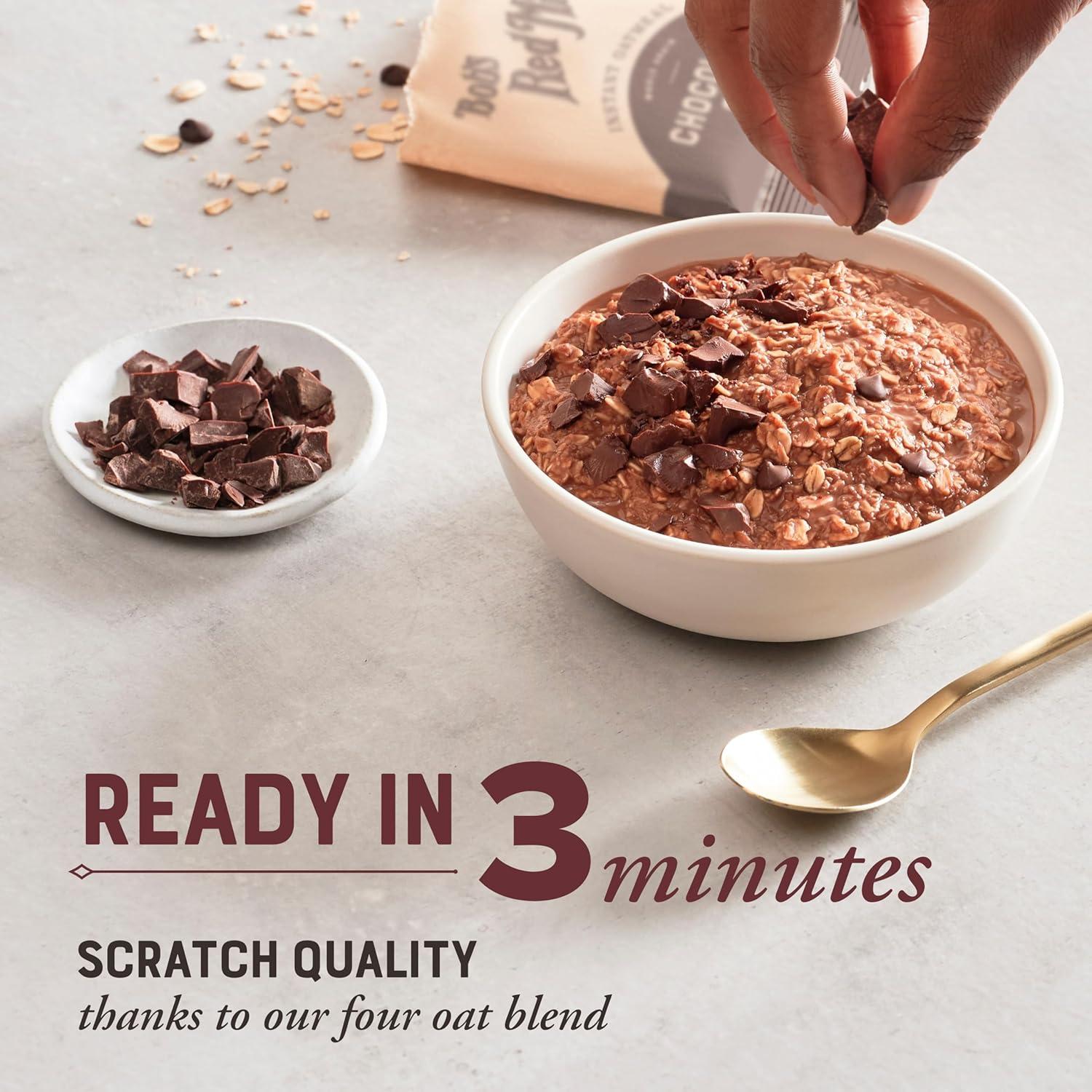 imageBobs Red Mill Instant Oatmeal Packets Chocolate Chip 4 Boxes 6 Packets per Box NonGMO Gluten Free Whole GrainChocolate Chip
