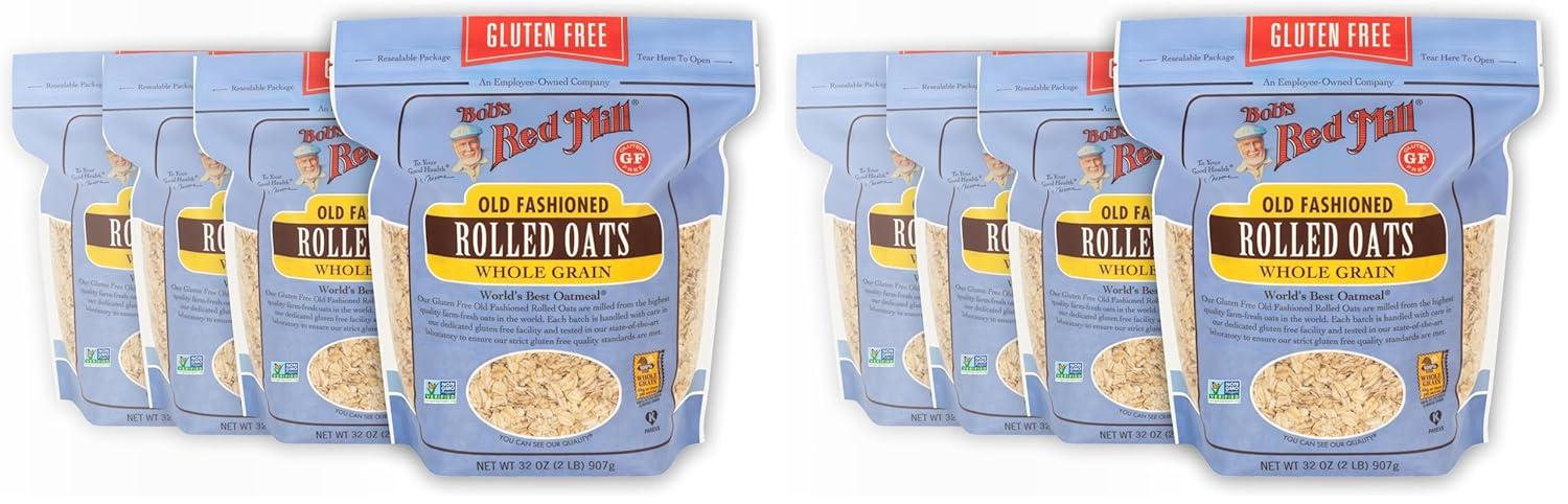 imageBobs Red Mill Gluten Free Old Fashioned Rolled Oats 16oz Pack of 4 NonGMO Gluten Free Whole GrainGF Old Fashioned